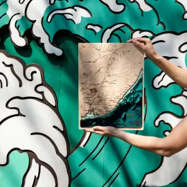 Карта деревянная многослойная "Карта Приморский край №1" на заказ Карта деревянная многослойная "Карта Приморский край №1" на заказ